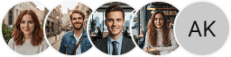 Anlegerprofile-Avatare im Handelsbewertungsbereich von Lichtreifanz